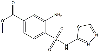 methyl 3-amino-4-(1,3,4-thiadiazol-2-ylsulfamoyl)benzoate Struktur