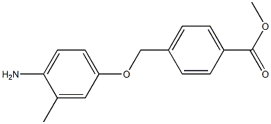 methyl 4-(4-amino-3-methylphenoxymethyl)benzoate Struktur