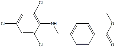 methyl 4-{[(2,4,6-trichlorophenyl)amino]methyl}benzoate Struktur