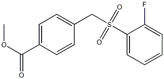 methyl 4-{[(2-fluorobenzene)sulfonyl]methyl}benzoate Struktur