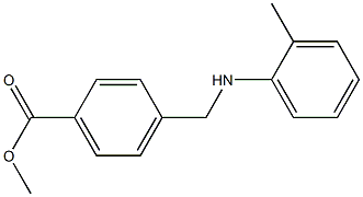 methyl 4-{[(2-methylphenyl)amino]methyl}benzoate Struktur