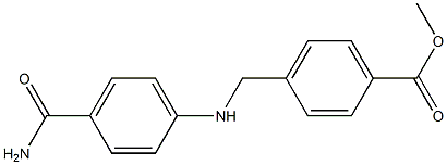 methyl 4-{[(4-carbamoylphenyl)amino]methyl}benzoate Struktur