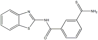 N-(1,3-benzothiazol-2-yl)-3-carbamothioylbenzamide Struktur