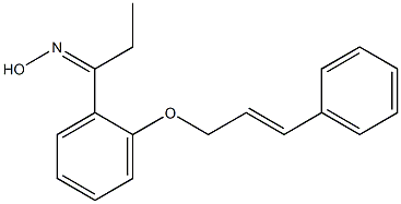 N-(1-{2-[(3-phenylprop-2-en-1-yl)oxy]phenyl}propylidene)hydroxylamine Struktur