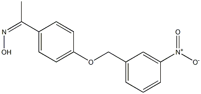 N-(1-{4-[(3-nitrophenyl)methoxy]phenyl}ethylidene)hydroxylamine Struktur