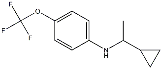 N-(1-cyclopropylethyl)-4-(trifluoromethoxy)aniline Struktur