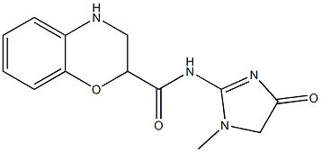 N-(1-methyl-4-oxo-4,5-dihydro-1H-imidazol-2-yl)-3,4-dihydro-2H-1,4-benzoxazine-2-carboxamide Struktur