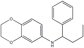 N-(1-phenylbutyl)-2,3-dihydro-1,4-benzodioxin-6-amine Struktur