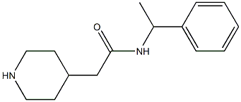 N-(1-phenylethyl)-2-piperidin-4-ylacetamide Struktur