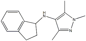 N-(2,3-dihydro-1H-inden-1-yl)-1,3,5-trimethyl-1H-pyrazol-4-amine Struktur