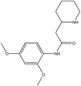 N-(2,4-dimethoxyphenyl)-2-(piperidin-2-yl)acetamide Struktur