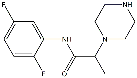 N-(2,5-difluorophenyl)-2-(piperazin-1-yl)propanamide Struktur