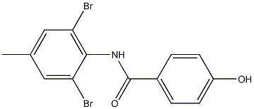 N-(2,6-dibromo-4-methylphenyl)-4-hydroxybenzamide Struktur