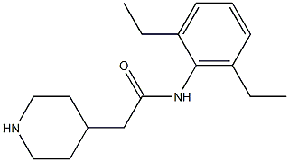 N-(2,6-diethylphenyl)-2-piperidin-4-ylacetamide Struktur