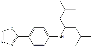 N-(2,6-dimethylheptan-4-yl)-4-(1,3,4-oxadiazol-2-yl)aniline Struktur