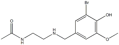 N-(2-{[(3-bromo-4-hydroxy-5-methoxyphenyl)methyl]amino}ethyl)acetamide Struktur