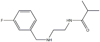 N-(2-{[(3-fluorophenyl)methyl]amino}ethyl)-2-methylpropanamide Struktur