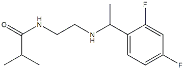 N-(2-{[1-(2,4-difluorophenyl)ethyl]amino}ethyl)-2-methylpropanamide Struktur