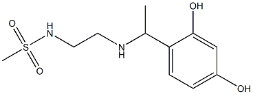 N-(2-{[1-(2,4-dihydroxyphenyl)ethyl]amino}ethyl)methanesulfonamide Struktur