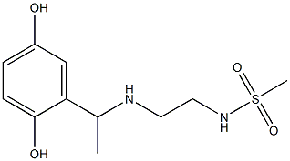 N-(2-{[1-(2,5-dihydroxyphenyl)ethyl]amino}ethyl)methanesulfonamide Struktur