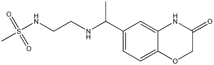 N-(2-{[1-(3-oxo-3,4-dihydro-2H-1,4-benzoxazin-6-yl)ethyl]amino}ethyl)methanesulfonamide Struktur