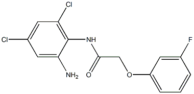 N-(2-amino-4,6-dichlorophenyl)-2-(3-fluorophenoxy)acetamide Struktur