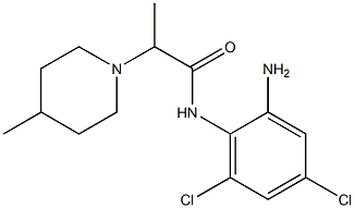 N-(2-amino-4,6-dichlorophenyl)-2-(4-methylpiperidin-1-yl)propanamide Struktur