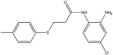 N-(2-amino-4-chlorophenyl)-3-[(4-methylphenyl)sulfanyl]propanamide Struktur