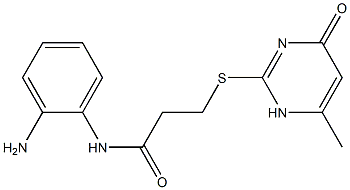 N-(2-aminophenyl)-3-[(6-methyl-4-oxo-1,4-dihydropyrimidin-2-yl)sulfanyl]propanamide Struktur