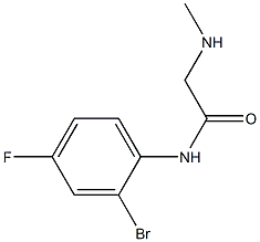 N-(2-bromo-4-fluorophenyl)-2-(methylamino)acetamide Struktur