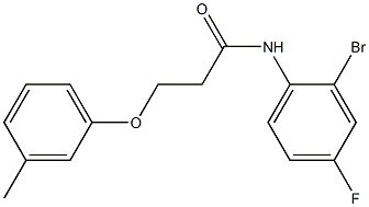 N-(2-bromo-4-fluorophenyl)-3-(3-methylphenoxy)propanamide Struktur