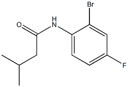 N-(2-bromo-4-fluorophenyl)-3-methylbutanamide Struktur