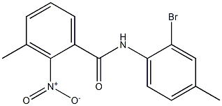 N-(2-bromo-4-methylphenyl)-3-methyl-2-nitrobenzamide Struktur