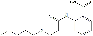 N-(2-carbamothioylphenyl)-3-[(4-methylpentyl)oxy]propanamide Struktur
