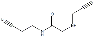 N-(2-cyanoethyl)-2-(prop-2-yn-1-ylamino)acetamide Struktur