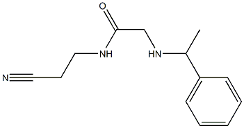 N-(2-cyanoethyl)-2-[(1-phenylethyl)amino]acetamide Structure