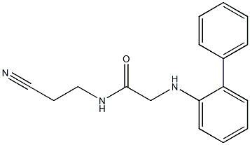 N-(2-cyanoethyl)-2-[(2-phenylphenyl)amino]acetamide Struktur