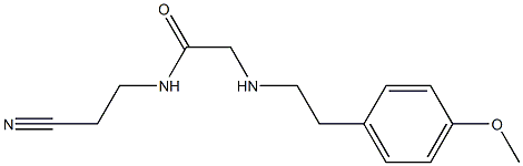 N-(2-cyanoethyl)-2-{[2-(4-methoxyphenyl)ethyl]amino}acetamide Struktur