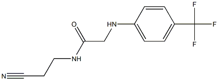 N-(2-cyanoethyl)-2-{[4-(trifluoromethyl)phenyl]amino}acetamide Struktur