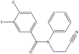 N-(2-cyanoethyl)-3,4-difluoro-N-phenylbenzamide Struktur