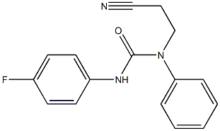 N-(2-cyanoethyl)-N'-(4-fluorophenyl)-N-phenylurea Struktur