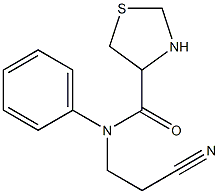 N-(2-cyanoethyl)-N-phenyl-1,3-thiazolidine-4-carboxamide Struktur