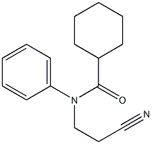 N-(2-cyanoethyl)-N-phenylcyclohexanecarboxamide Struktur