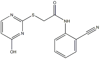 N-(2-cyanophenyl)-2-[(4-hydroxypyrimidin-2-yl)sulfanyl]acetamide Struktur