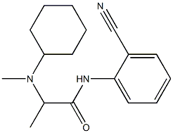 N-(2-cyanophenyl)-2-[cyclohexyl(methyl)amino]propanamide Struktur