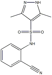 N-(2-cyanophenyl)-3,5-dimethyl-1H-pyrazole-4-sulfonamide Struktur