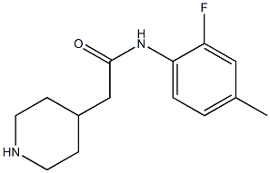 N-(2-fluoro-4-methylphenyl)-2-(piperidin-4-yl)acetamide Struktur