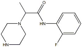 N-(2-fluorophenyl)-2-(piperazin-1-yl)propanamide Struktur