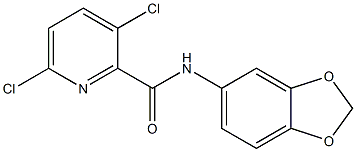 N-(2H-1,3-benzodioxol-5-yl)-3,6-dichloropyridine-2-carboxamide Struktur