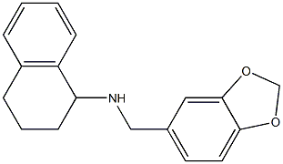 N-(2H-1,3-benzodioxol-5-ylmethyl)-1,2,3,4-tetrahydronaphthalen-1-amine Struktur